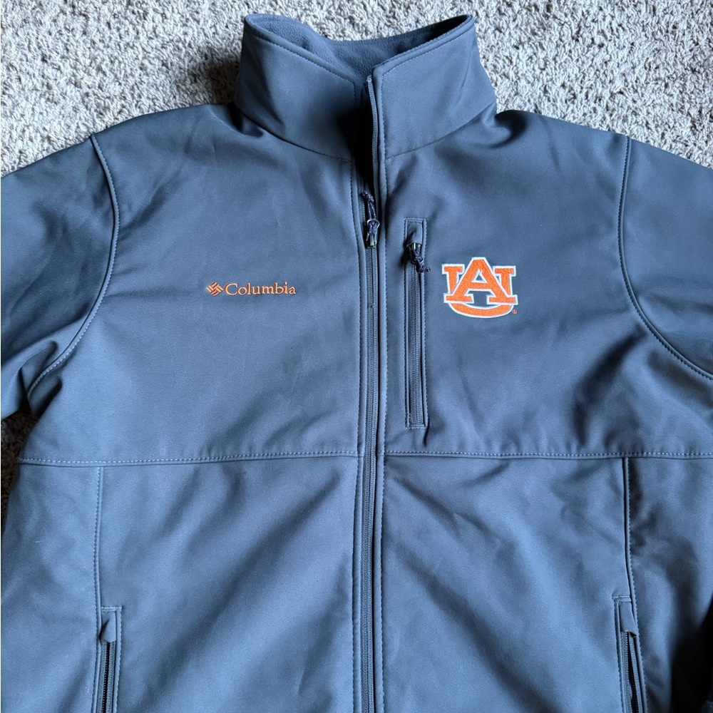Columbia Full Zip Jacket Auburn Tigers Large Alabama War Eagle Gray